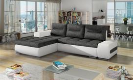 Kampinė sofa Ottavio Berlin 02, Soft 17, balta sp./tamsiai pilka sp., kairinė, 180 x 275 cm x 85 cm