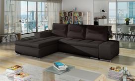 Kampinė sofa Ottavio Soft 66, ruda sp., kairinė, 180 x 275 cm x 85 cm