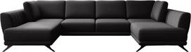 Kampinė sofa Larco Vero 10, juoda sp., 191 x 362 cm x 90 cm