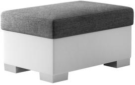 Pufas R4 Sawana 05, Soft 17, balta sp./tamsiai pilka sp., 55 cm x 85 cm x 40 cm