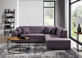 Kampinė sofa Pieretta Poco 41, violetinė sp., dešininė, 205 x 260 cm x 80 cm
