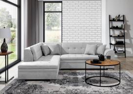 Kampinė sofa Pieretta Poco 3, šviesiai pilka sp., kairinė, 205 x 260 cm x 80 cm