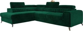 Kampinė sofa Laurence Kronos 19, tamsiai žalia sp., kairinė, 205 x 278 cm x 92 cm