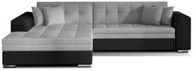 Kampinė sofa Sorento Sawana 21, Soft 11, juoda sp./pilka sp., kairinė, 195 x 295 cm x 80 cm