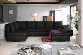 Kampinė sofa Giovanni Soft 11, juoda sp., dešininė, 200 x 340 cm x 88 cm