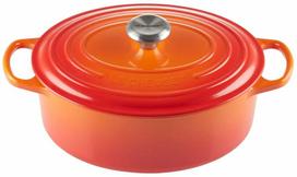 Emaliuotas ketaus puodas Le Creuset, 27 cm, 4.1 l, oranžinė sp.