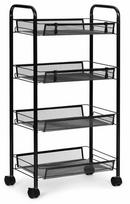 Lentyna su ratukais ModernHome, juoda sp., 44 cm x 26 cm x 83.5 cm