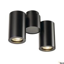Šviestuvas lubų SLV Enola, GU10, 2 x 25 W, juoda sp.