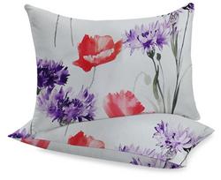 Pagalvės užvalkalas Rustilė Field Flowers 1186, balta/žalia/rožinė, 70 cm x 70 cm
