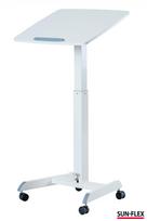 Nešiojamo kompiuterio staliukas reguliuojamo aukščio Sun-Flex Pro, 60 cm x 52 cm, 75.8 - 112.8 cm, balta sp.