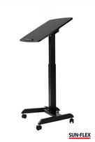 Nešiojamo kompiuterio staliukas reguliuojamo aukščio Sun-Flex Pro, 60 cm x 52 cm, 75.8 - 112.8 cm, juoda sp.