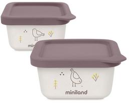 Maisto saugojimo indas Miniland ECO Naturset Chick, 400 ml, 0 mėn., natūralios biologinės medžiagos, balta sp./rožinė sp.
