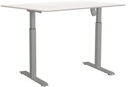Kompiuterio stalas Sun-Flex EasyDesk Adapt I, 120 cm x 80 cm, 70 - 118 cm, aliuminio sp./balta sp./tamsiai pilka sp.