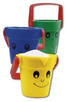 Smėlio žaislų rinkinys Mattel Fisher Price Brilliant Basics, mėlyna sp./geltona sp./žalia sp., 3 vnt.