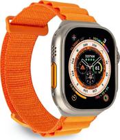 Dirželis Puro, Extreme Band Apple Watch 4/5/6/7/SE/8/Ultra 44/45/49mm, oranžinė sp.