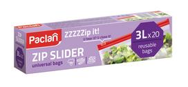 Užspaudžiami šaldymo maišeliai Paclan Universal, 3 l, skaidri sp., 20 vnt.