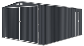 Sodo sandėliukas Kingston, 480 cm x 380 cm x 232 cm, juoda sp.