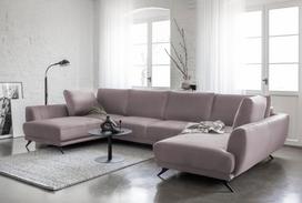 Kampinė sofa Larco Loco 24, rožinė sp., 191 x 362 cm x 90 cm