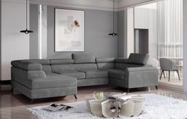 Kampinė sofa Escada Paros 06, tamsiai pilka sp., kairinė, 200 x 330 cm x 98 cm