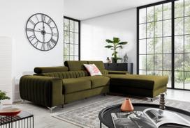 Kampinė sofa Grayson Nube 33, žalia sp., dešininė, 205 x 278 cm x 92 cm