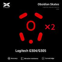 Kompiuterio pelės kojelės X-raypad Obsidian Skates Logitech G304 & G305, 2 vnt.