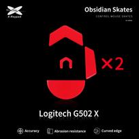 Kompiuterio pelės kojelės X-raypad Obsidian Skates Logitech G502 X, 2 vnt.