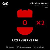 Kompiuterio pelės kojelės X-raypad Obsidian Skates Razer Viper V3 Pro, 2 vnt.