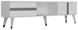 TV staliukas Kalune Design Vania, balta sp./sidabro sp., 150 cm x 50 cm x 29.6 cm