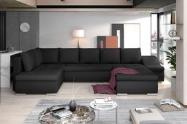 Kampinė sofa Giovanni Sawana 14, Soft 11, juoda sp., dešininė, 200 x 340 cm x 88 cm