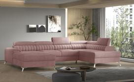 Kampinė sofa Lacante Nube 24, rožinė sp., dešininė, 202 x 354 cm x 92 cm