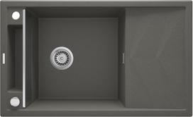 Virtuvinė plautuvė Deante Magnetic ZRM T113, granitas, 82 cm x 50 cm x 20.5 cm, tamsiai pilka sp.