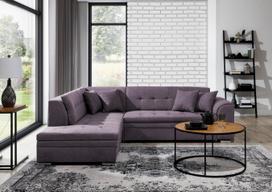 Kampinė sofa Pieretta Poco 41, violetinė sp., kairinė, 205 x 260 cm x 80 cm