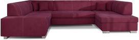 Kampinė sofa Havana Mat Velvet 68, tamsiai violetinė sp., dešininė, 320 x 207 cm x 73 cm