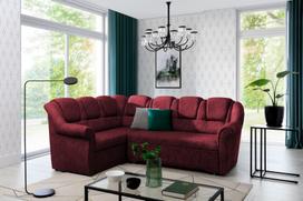 Kampinė sofa Lord II Dora 63, raudona sp., dešininė, 190 x 243 cm x 105 cm