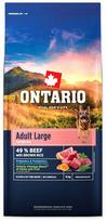 Sausas šunų maistas Ontario Adult Large Beef and Brown Rice, jautiena, 12 kg