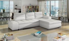Kampinė sofa Ottavio Soft 17, balta sp., dešininė, 180 x 275 cm x 85 cm