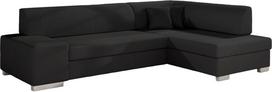 Kampinė sofa Fabio Soft 11, juoda sp., dešininė, 167 x 268 cm x 73 cm