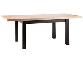 Stalas išskleidžiamas, ąžuolo sp./juoda sp., 140 - 218 cm x 80 cm x 78 cm