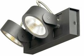 Šviestuvas lubų ir sienų SLV Kalu 1000129, LED, 3000 °K, 2 x 31 W, juoda sp.