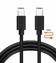 Kabelis Alburnus, USB Type-C, 300 cm, juoda sp.