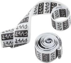 Dviračio ratlankio juosta Cult Stack Logo, plastikas, balta sp./juoda sp., 20", 2 vnt.