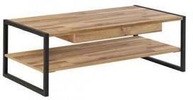 Kavos staliukas Forte Hud, ruda sp./juoda sp., 111 cm x 60 cm x 40 cm