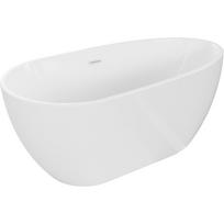 Vonia, laisvai pastatoma Mexen Eos, 150 cm x 75 cm x 58 cm, asimetrinė, balta sp.