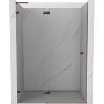 Dušo durys Mexen Lunar L, 140 cm x 200 cm, skaidri sp./aukso sp./rožinė sp./grūdintas
