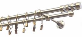Karnizo komplektas Eliza Cylinder Krysztal, 150 cm, Ø 16 mm, antikinio aukso