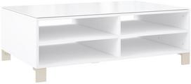 Kavos staliukas Forte Poole, balta sp., 110 cm x 70 cm x 40 cm