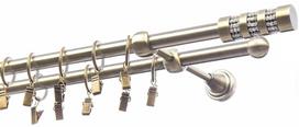 Karnizo komplektas Eliza Cylinder Krysztal, 400 cm, Ø 16 mm, antikinio aukso