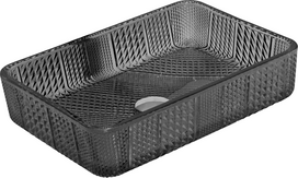 Vonios praustuvas Mexen Akra 24024670, stiklas, 46 cm x 33 cm x 10.5 cm, juoda sp.