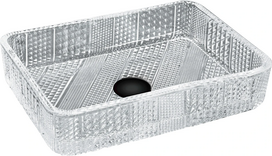 Vonios praustuvas Mexen Akra 24024600, stiklas, 46 cm x 33 cm x 10.5 cm, skaidri sp.