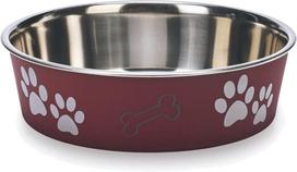 Dubenėlis gyvūnui Ascar Paw Motif SS, 1.5 l, 21.5 cm x 21.5 cm x 6.5 cm, raudona sp.